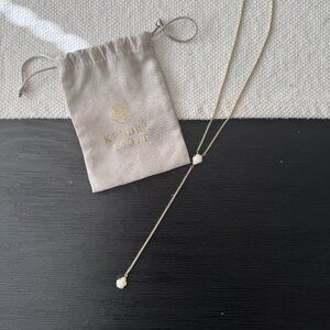 Kendra Scott Necklace - Pearl White w/ Gold